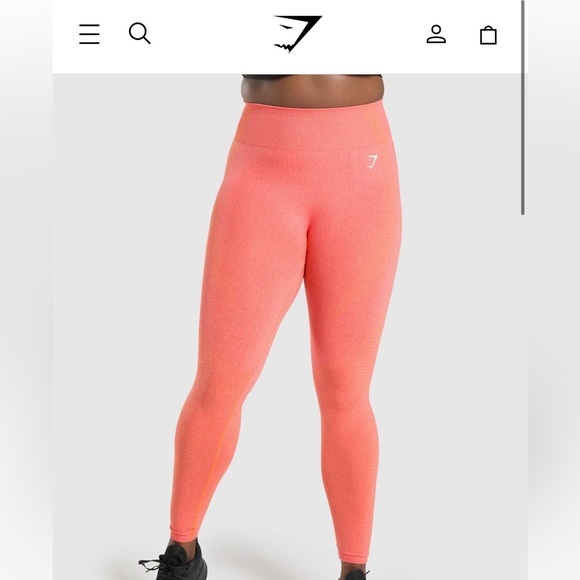 Gymshark Orange Marl Vital Seamless 2.0 Leggings - Picture 1 of 5
